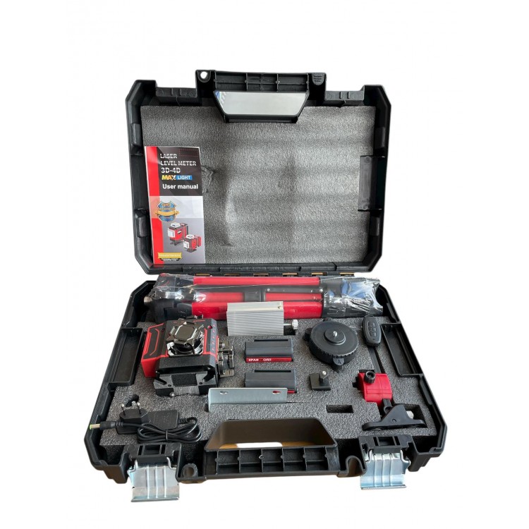 Лазерен Нивелир с 16 линии KRAFTROYAL 4Д със сензор индикация на батерия + тринога Лазерен Нивелир с 16 линии KRAFTROYAL 4Д със сензор индикация на батерия + тринога