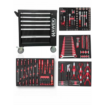 Шкаф с инструменти HAWEK , 6 чекмеджета 4 пълни HW-2055