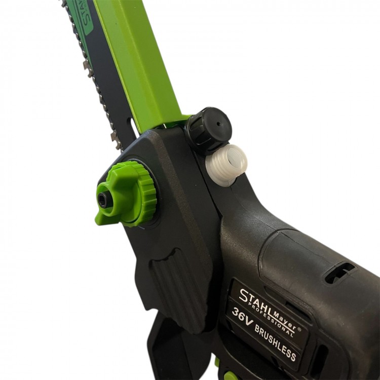 АКУМУЛАТОРНА РЕЗАЧКА STAHLMAYER 36V 10AH С ДИСПЛЕЙ , ДВЕ БАТЕРИИ И 2 ВЕРИГИ – 30СМ ШИНА