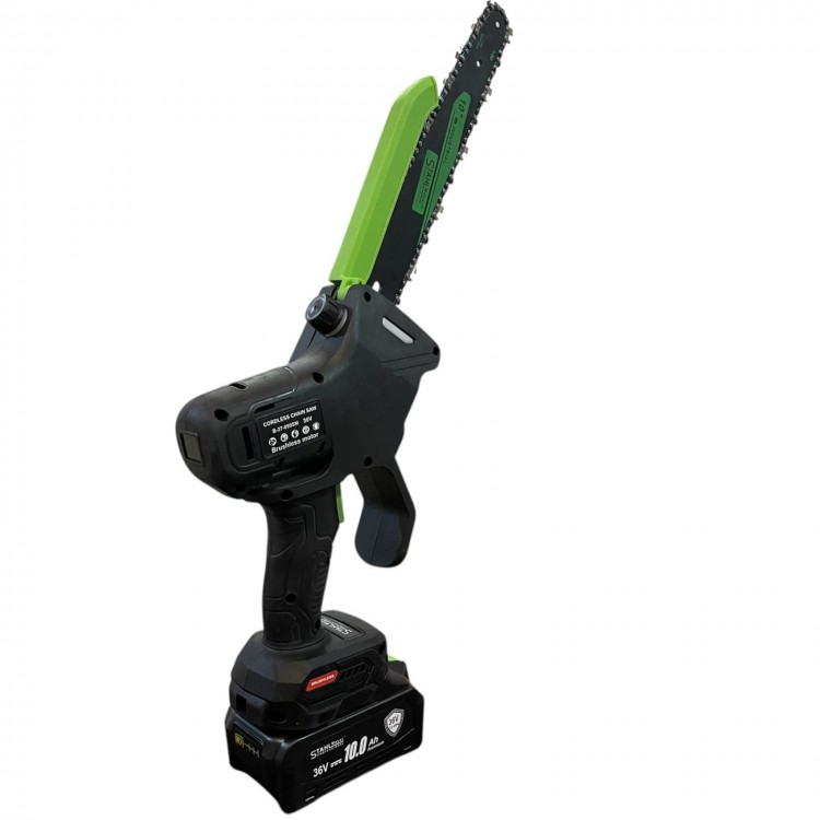 АКУМУЛАТОРНА РЕЗАЧКА STAHLMAYER 36V 10AH С ДИСПЛЕЙ , ДВЕ БАТЕРИИ И 2 ВЕРИГИ – 30СМ ШИНА