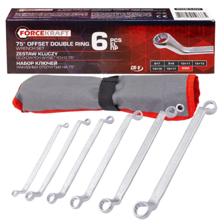 Ключове Лули Комплект FORCEKRAFT 6–17мм 6 части Лула