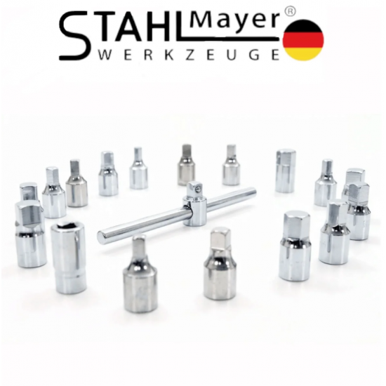 КОМПЛЕКТ КЛЮЧОВЕ ЗА ПРОБКИ НА КАРТЕР 18 ЧАСТИ STAHLMAYER КОМПЛЕКТ КЛЮЧОВЕ ЗА ПРОБКИ НА КАРТЕР 18 ЧАСТИ STAHLMAYER