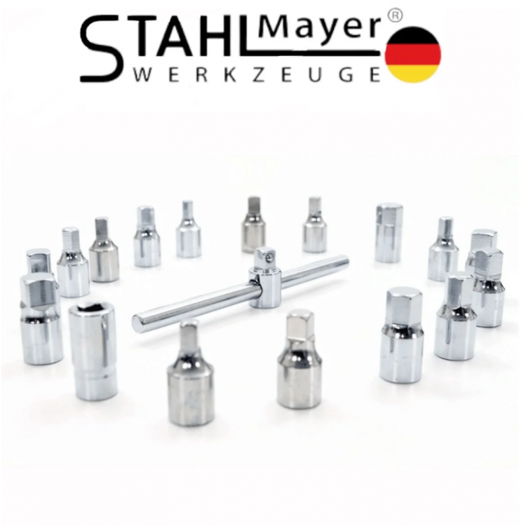 КОМПЛЕКТ КЛЮЧОВЕ ЗА ПРОБКИ НА КАРТЕР 18 ЧАСТИ STAHLMAYER КОМПЛЕКТ КЛЮЧОВЕ ЗА ПРОБКИ НА КАРТЕР 18 ЧАСТИ STAHLMAYER