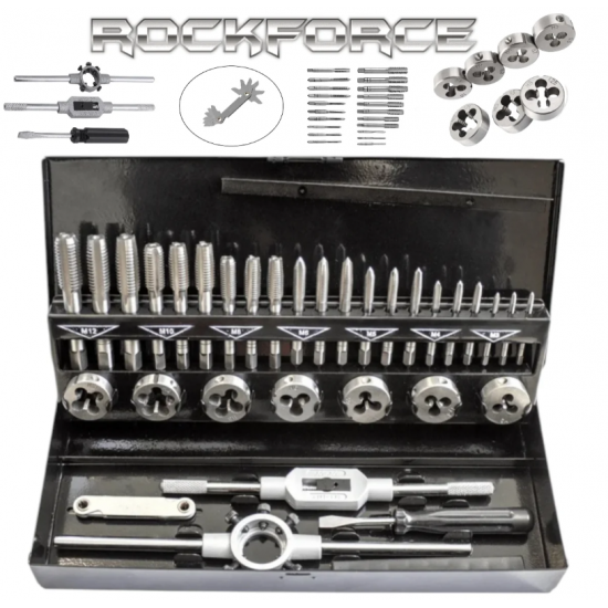 Комплект метчици и плашки 32-части RockForce Комплект метчици и плашки 32-части RockForce