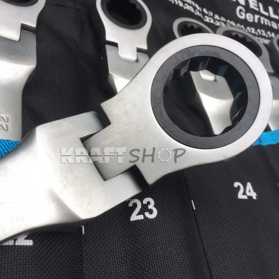 ПЪЛЕН КОМПЛЕКТ Немски Тресчотни ключове 22ч KrafTWelle 6-32мм с чупещо рамо ПЪЛЕН КОМПЛЕКТ Немски Тресчотни ключове 22ч KrafTWelle 6-32мм с чупещо рамо