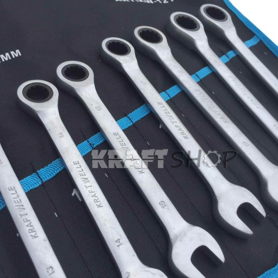 Звездогаечни тресчотни ключове 8-22мм KrafTWelle Звездогаечни тресчотни ключове 8-22мм KrafTWelle