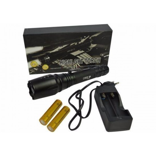 Мощен акумулаторен зомиращ LED фенер ZOOM T6-1000L Мощен акумулаторен зомиращ LED фенер ZOOM T6-1000L