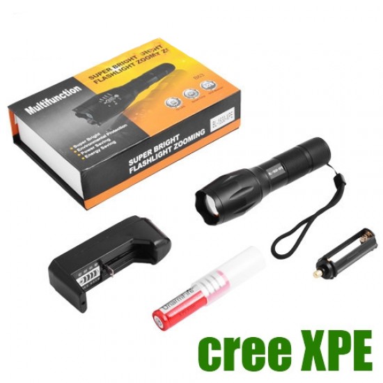 Мощен фенер POLICE T6 - 80 000 W със спусък за оръжие Мощен фенер POLICE T6 - 80 000 W със спусък за оръжие