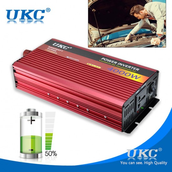 Инвертор на напрежение UKC 4000W 12V / 24V / 220V, Инвертер 4000В Инвертор на напрежение UKC 4000W 12V / 24V / 220V, Инвертер 4000В