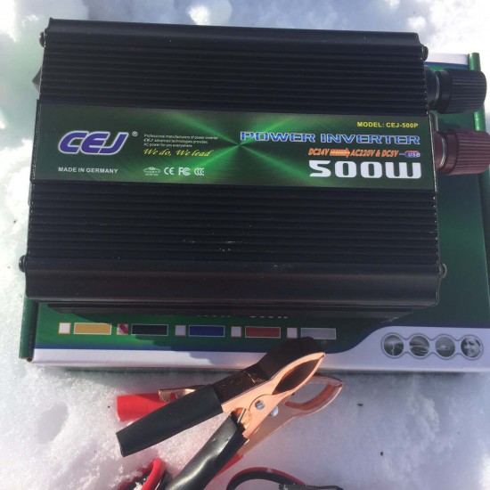 НЕМСКИ Инвертор за камион или кола CEJ 12V - 220V, 500W НЕМСКИ Инвертор за камион или кола CEJ 12V - 220V, 500W
