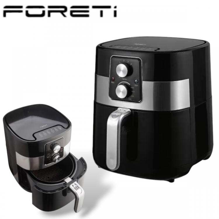 Фритюрник с Горещ Въздух FORETI Air Fryer AF350 0-200ºC 1300W Таймер Автоматично Изключване