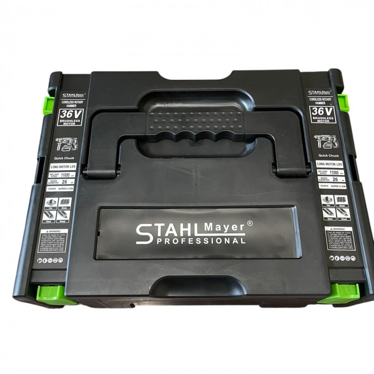 Акумулаторен безчетков перфоратор с 2 патронника , 36v 10.0A , STAHLMAYER BLACK PRO Акумулаторен безчетков перфоратор с 2 патронника , 36v 10.0A , STAHLMAYER BLACK PRO