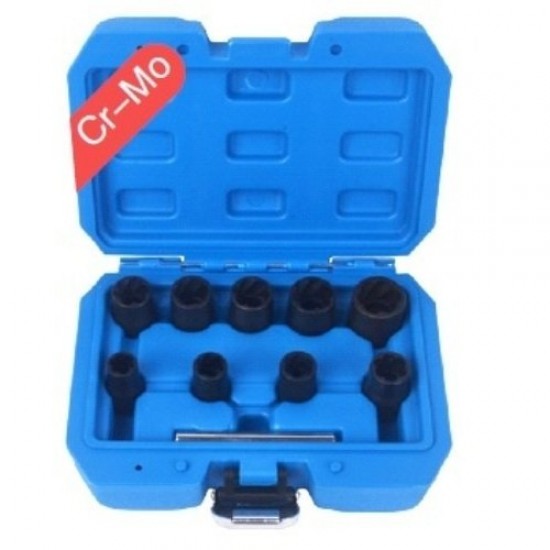 Комплект вложки 10части - екстрактор за развалени гайки Комплект вложки 10части - екстрактор за развалени гайки