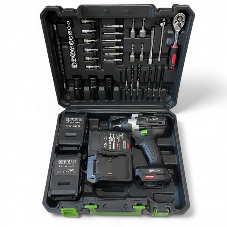 АКУМУЛАТОРЕН УДАРЕН ГАЙКОВЕРТ НА 1/2 И ИМПАКТ. 2V1 STAHLMAYER BLACK PRO 36V – 850NM. + 40ч. АКУМУЛАТОРЕН УДАРЕН ГАЙКОВЕРТ НА 1/2 И ИМПАКТ. 2V1 STAHLMAYER BLACK PRO 36V – 850NM. + 40ч.