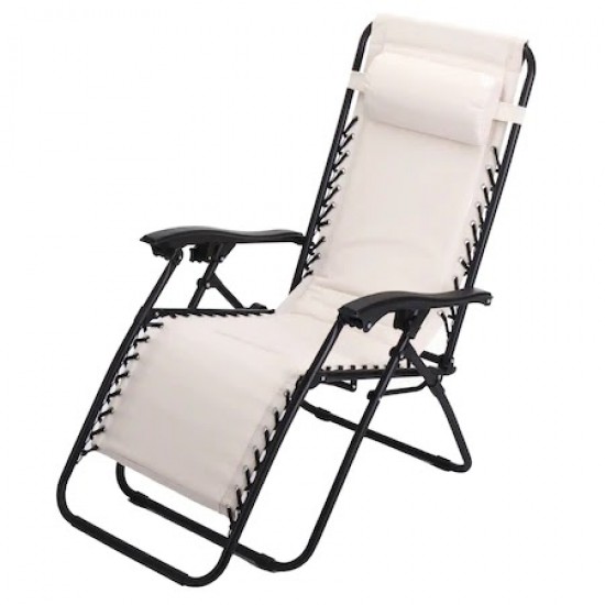 Сгъваем Усилен Шезлонг с подлакътник и възглавница FORCEKRAFT Сгъваем Усилен Шезлонг с подлакътник и възглавница FORCEKRAFT