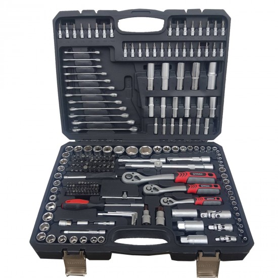 НОВ МОДЕЛ С ТРЕСЧОТНИ Звездогаечни Ключове Немски Куфар с Инструменти 216ч Stahl Mayer Гедоре с 3бр Тресчотка и ключове 8-22- Тресчотни НОВ МОДЕЛ С ТРЕСЧОТНИ Звездогаечни Ключове Немски Куфар с Инструменти 216ч Stahl Mayer Гедоре с 3бр Тресчотка и ключове 8-22- Тресчотни